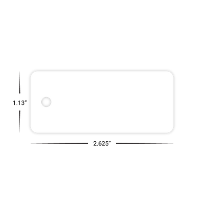 Custom Key Tags - 2.625” x 1.13“ Shape