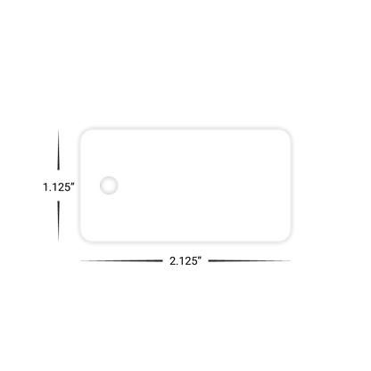 Custom Key Tags - 2.125" x 1.125" Shape