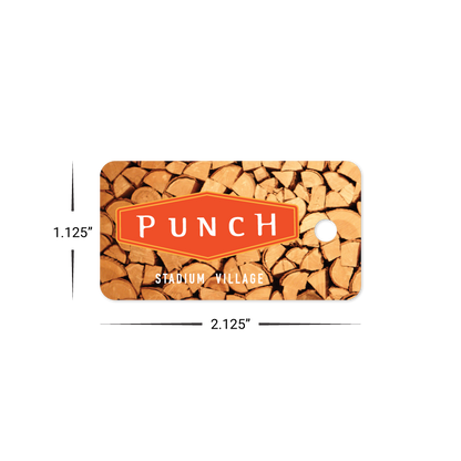 Custom Key Tags - 2.125" x 1.125" Shape