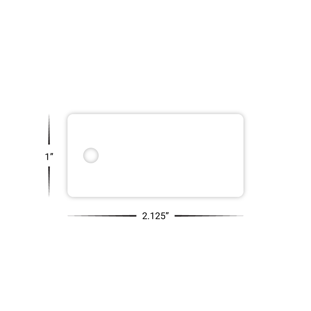 Custom Key Tags - 2.125” x 1“ Shape