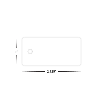 Custom Key Tags - 2.125” x 1“ Shape