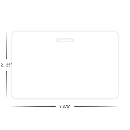 Custom Luggage Tags - 3.375" x 2.125" Horizontal Shape