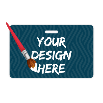 Custom Luggage Tags - 3.375" x 2.125" Horizontal Shape