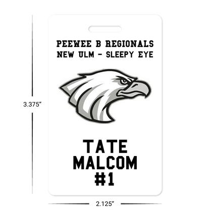 Custom Luggage Tags - 3.375" x 2.125" Vertical Shape