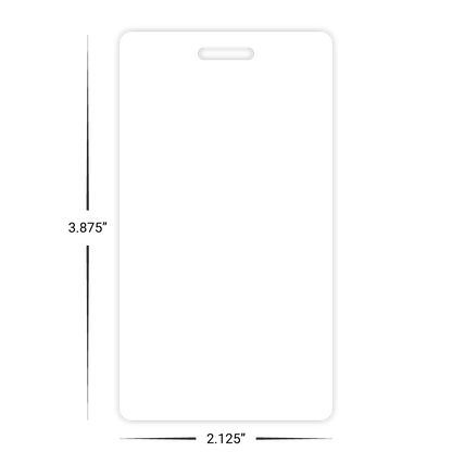 Custom Luggage Tags - 3.875" x 2.125" Shape