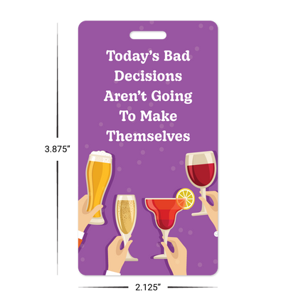 Custom Luggage Tags - 3.875" x 2.125" Shape