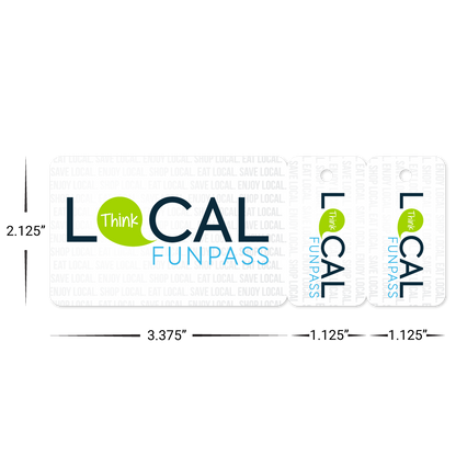 Custom Membership Cards - 3.375" x 2.125" Card + Two 1.125" x 2.125" Key Tags Shape