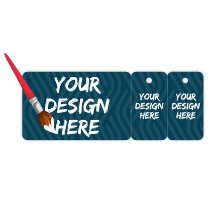 Custom Membership Cards - 3.375" x 2.125" Card + Two 1.125" x 2.125" Key Tags Shape