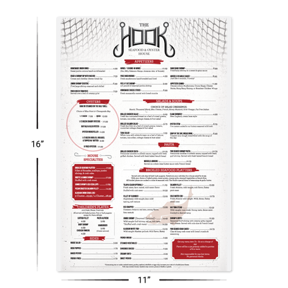 Custom Menu/Signage - 11" x 16" Shape