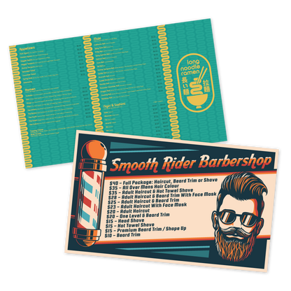 Custom Menu/Signage - 8.5" x 14" Shape