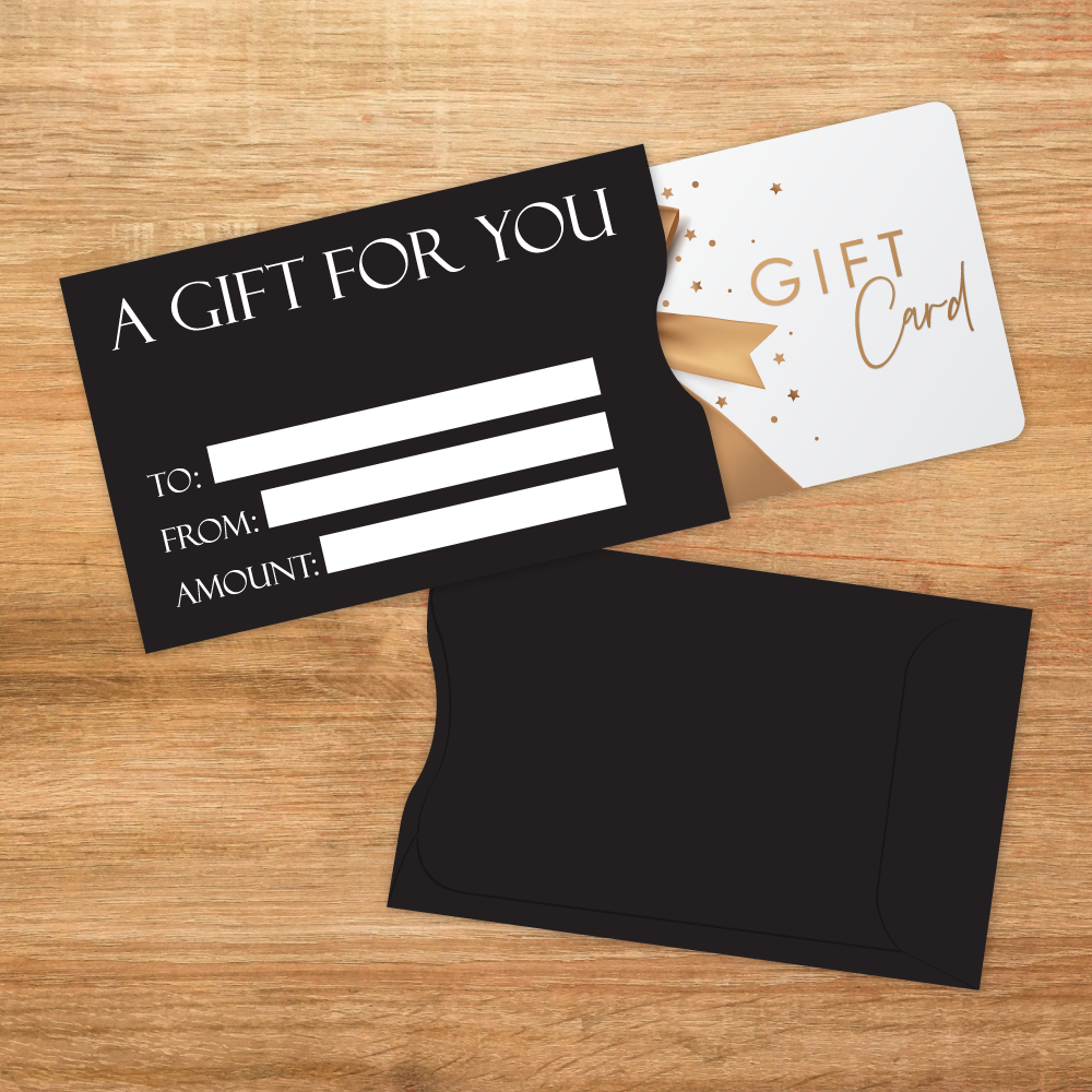 A Gift for You" Gift Card Sleeves - 50 Pack Plastic Printers A Gift for You" Gift Card Sleeves - 50 Pack Plastic Printers