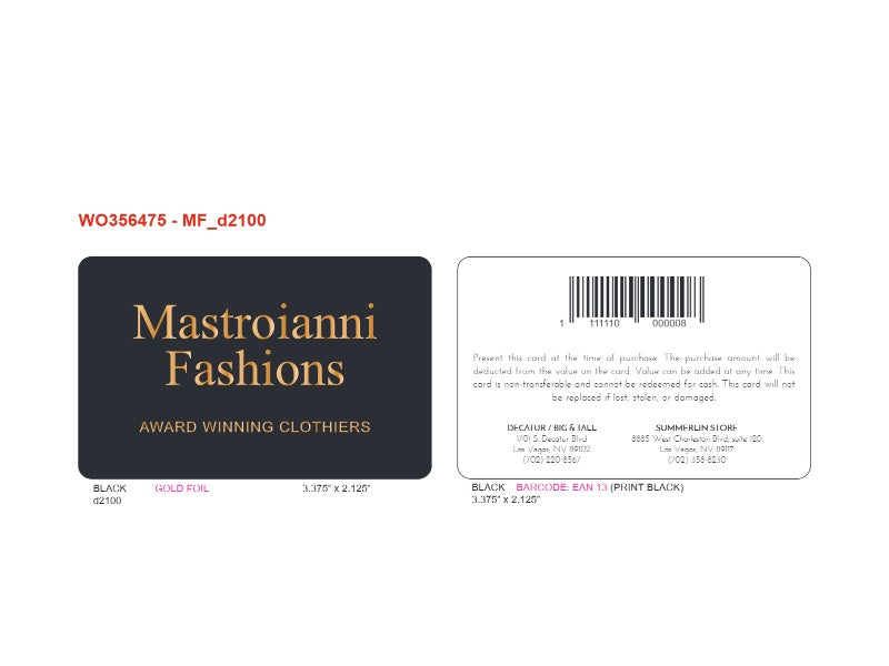 Custom Designed (WO356475)