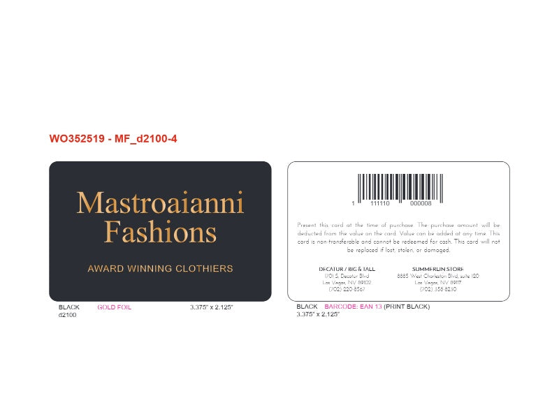 Custom Designed (WO352519)