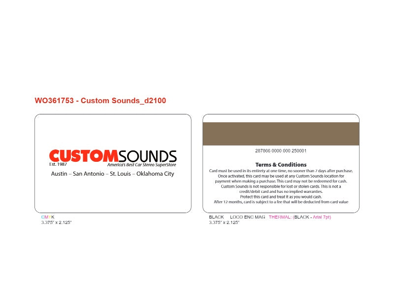 Custom Designed (WO361753)