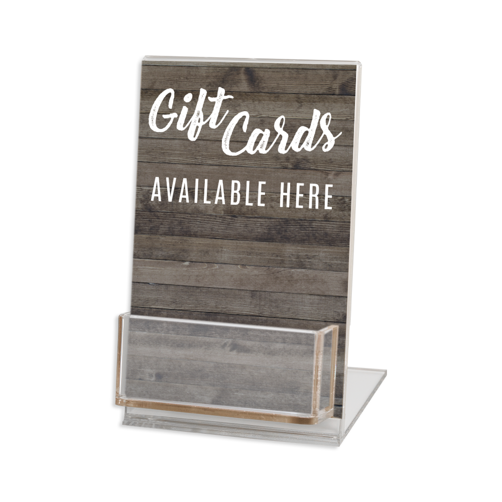 4x6 Gift Card Display Stand with Custom Insert - DEMO
