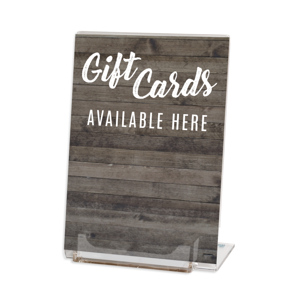 5x7 Gift Card Display Stand w/ Insert