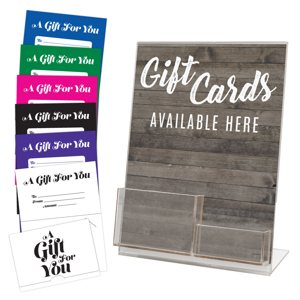 Gift Card Accessory Bundle - Backers + Display Stand w/ Insert